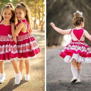 ❤️ Dollcake dress Red Gingham Lace Dress